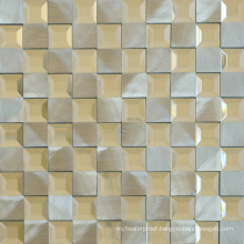 300X300 Interior Wall Colour Mixture Glass Aluminum Mosaic Tile